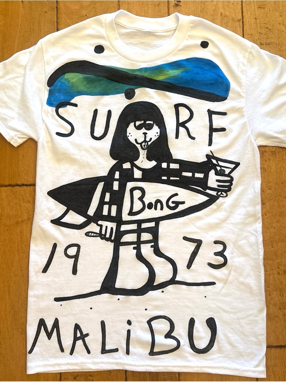 Rare Japan High Fashion T-shirt Size S Vintage 90s Surf Skate Art Rave